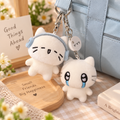 Headphone Kitten Couple Plush Keychain